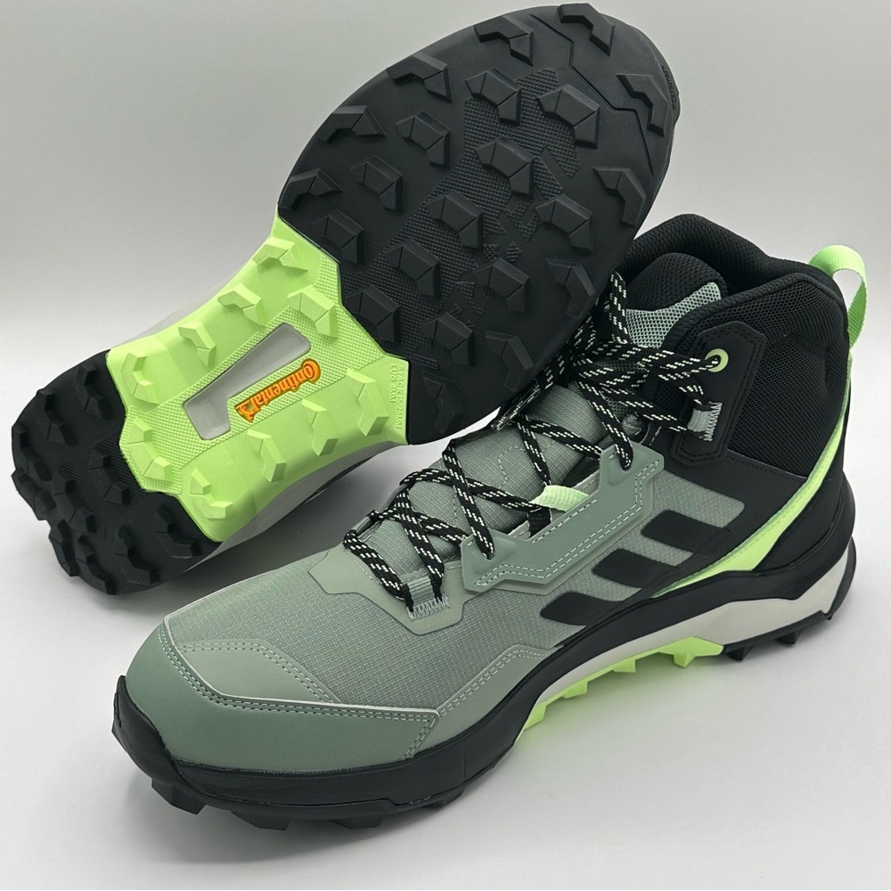 Men’s Adidas IE2581 Terrex Ax4 Mid Gore-Tex Silver Green Hiking Shoes Size 11 - Picture 6 of 11